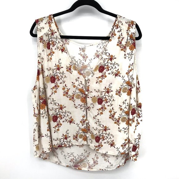 Melrose and Market Tops - Melrose & Market Button Front Floral Print Blouse